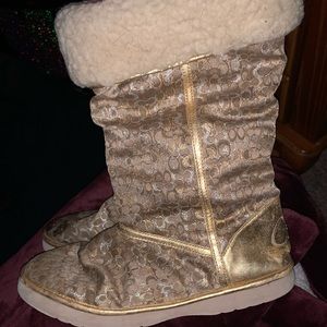 Sz 10 coach winter boots